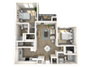 3D Illustration of Aruba Floor Plan